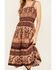 Image #3 - Shyanne Women's Challis Printed Midi Dress , Coral, hi-res