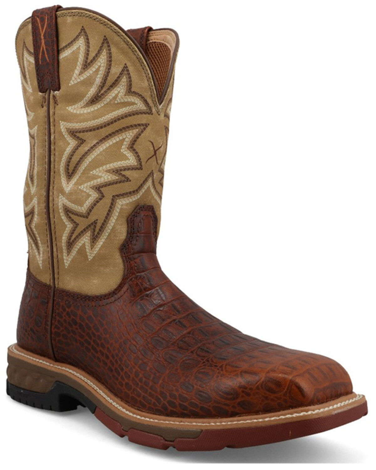 Image #1 - Twisted X Men's Pull-On Work Boots - Alloy Toe, Tan, hi-res