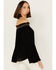 Image #2 - Panhandle Women's Embroidered Off the Shoulder Long Sleeve Top, Black, hi-res