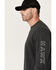 Image #2 - Hawx Men's Logo Long Sleeve Graphic Work T-Shirt , Charcoal, hi-res