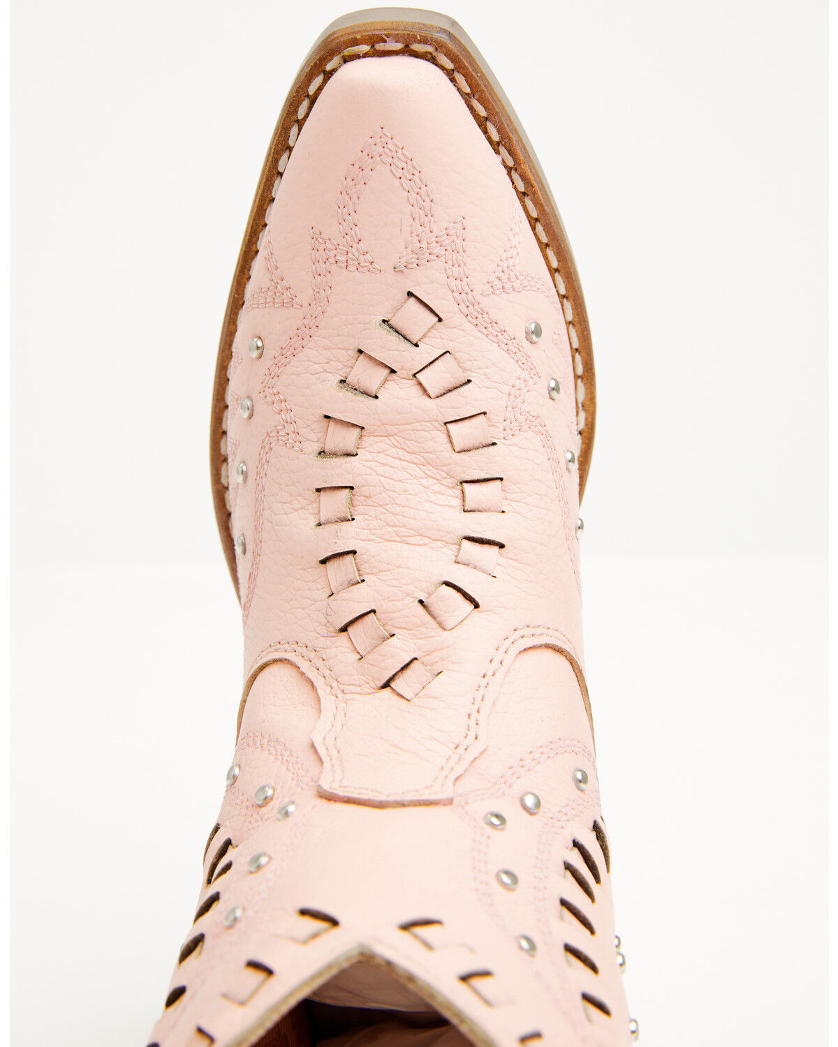 Image #6 - Dingo Girls' Lace Precious Studded Western Boots - Snip Toe, Pink, hi-res