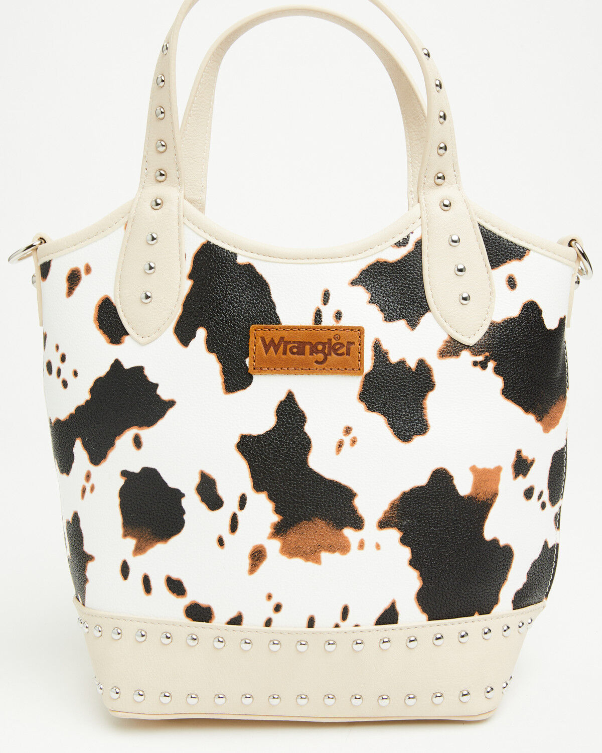 Image #2 - Wrangler X Boot Barn Women's Cow Print Bucket Bag, Beige, hi-res