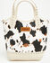 Image #2 - Wrangler X Boot Barn Women's Cow Print Bucket Bag, Beige, hi-res