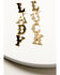 Image #2 - Understated Leather Women's Lady Luck Rhinestone Earrings, Gold, hi-res