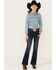 Image #1 - Shyanne Girls' Dark Wash Stretch Bootcut Riding Jeans , Dark Wash, hi-res