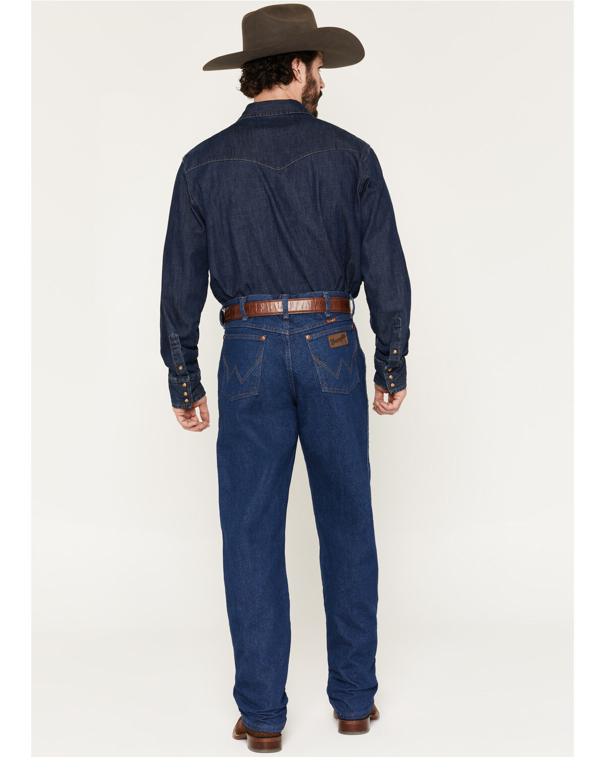 Image #3 - Wrangler 31MWZ Cowboy Cut Relaxed Fit Prewashed Jeans - Tall, Blue, hi-res