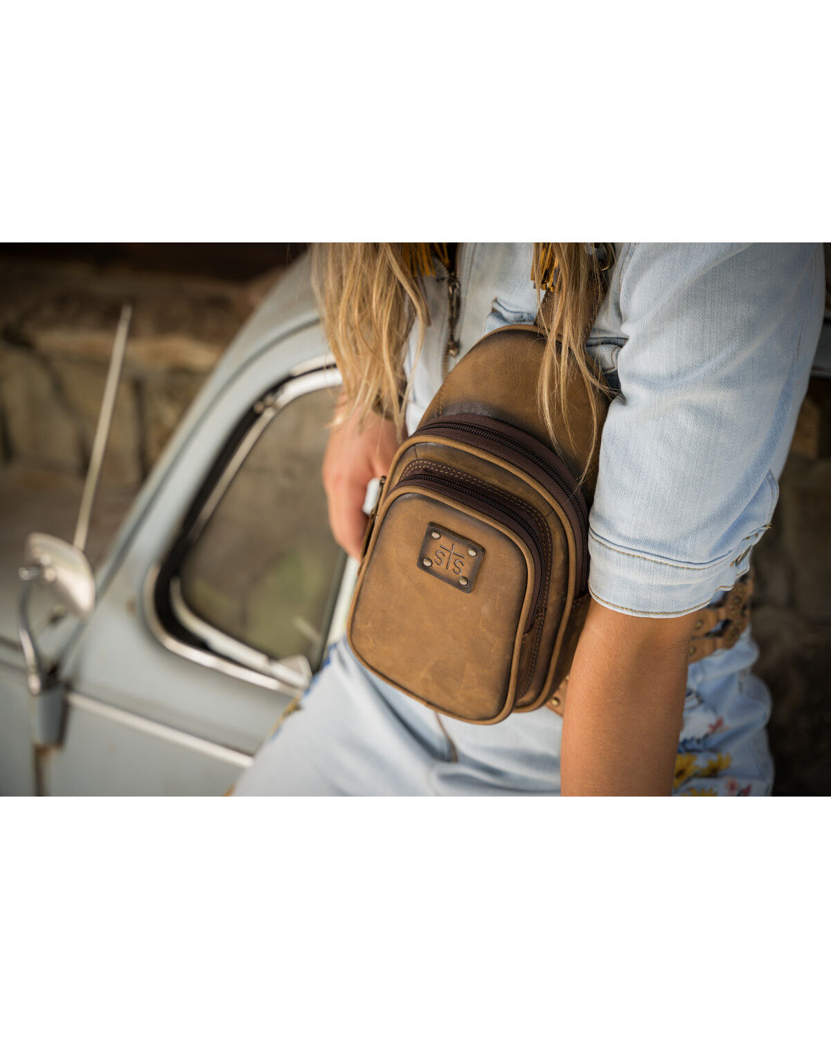 Image #6 - STS Ranchwear by Carroll Women's Barones Basic Bliss Sojourner Sling Bag, Brown, hi-res