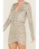 Image #3 - Show Me Your Mumu Women's Party Hop Sequins Long Sleeve Mini Dress, Silver, hi-res