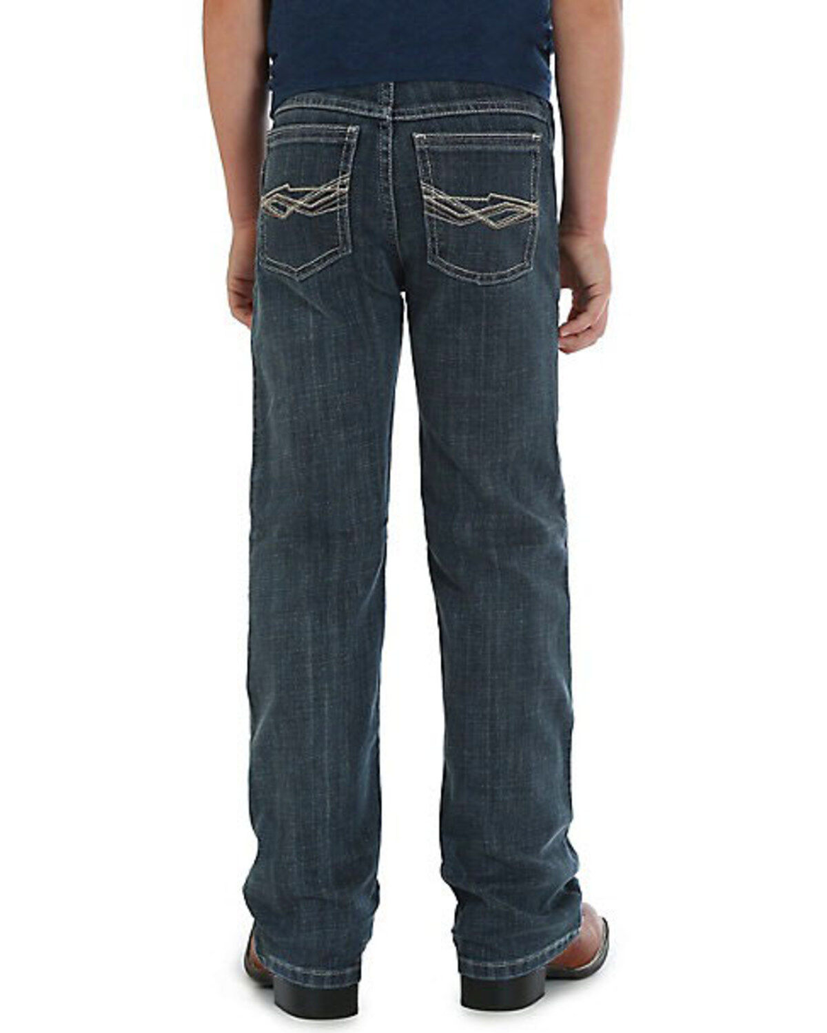 Image #2 - Wrangler 20X Boys' No.42 Glasgow Vintage Bootcut Jeans, Blue, hi-res