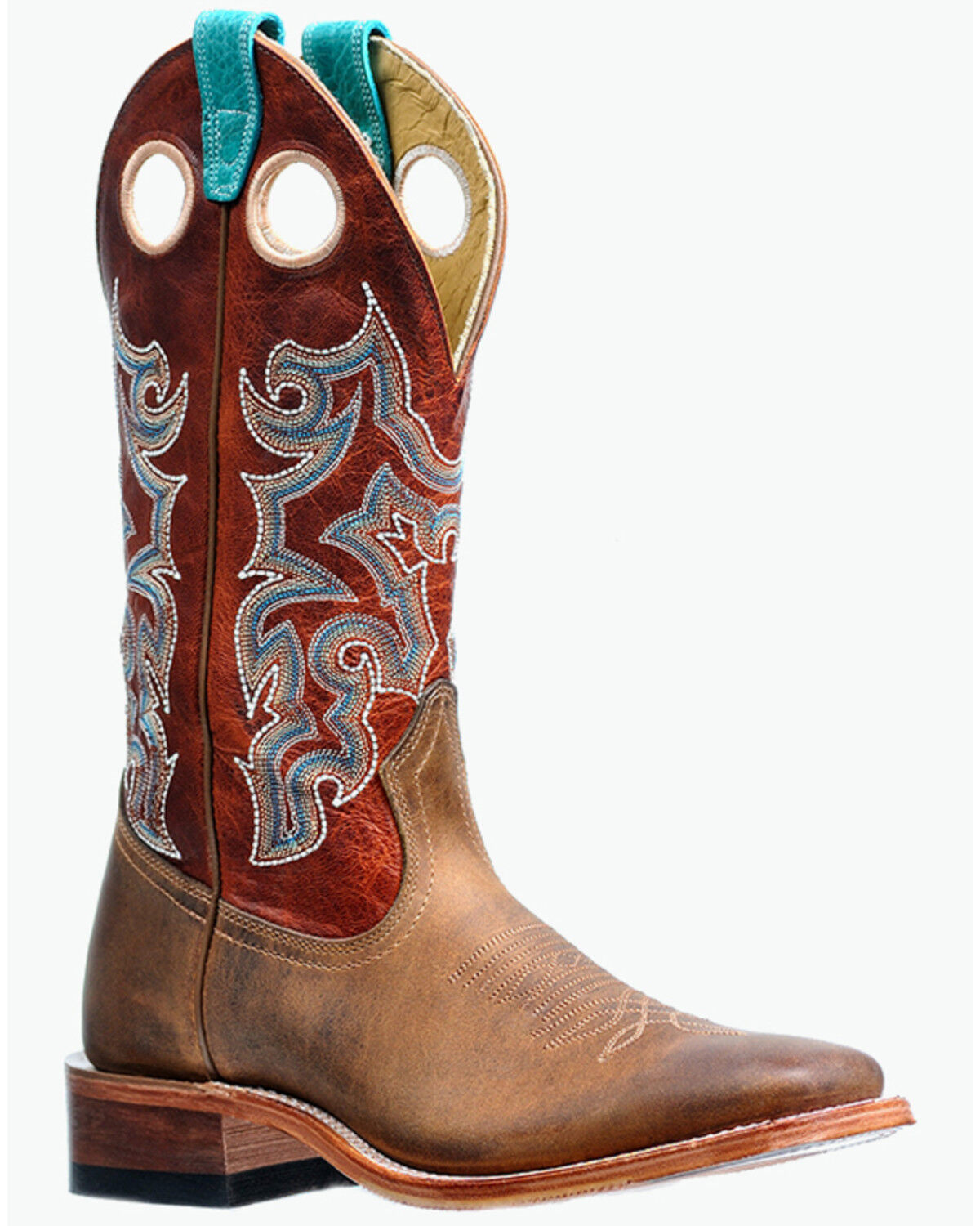 Boulet Women's Western Boots - Broad Square Toe, Tan, hi-res