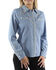 Image #1 - Scully Women's Solid Long Sleeve Pearl Snap Western Shirt, Blue, hi-res