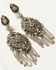 Image #1 - Shyanne Women's Champagne Chateau Filigree Fringe Earrings, Silver, hi-res