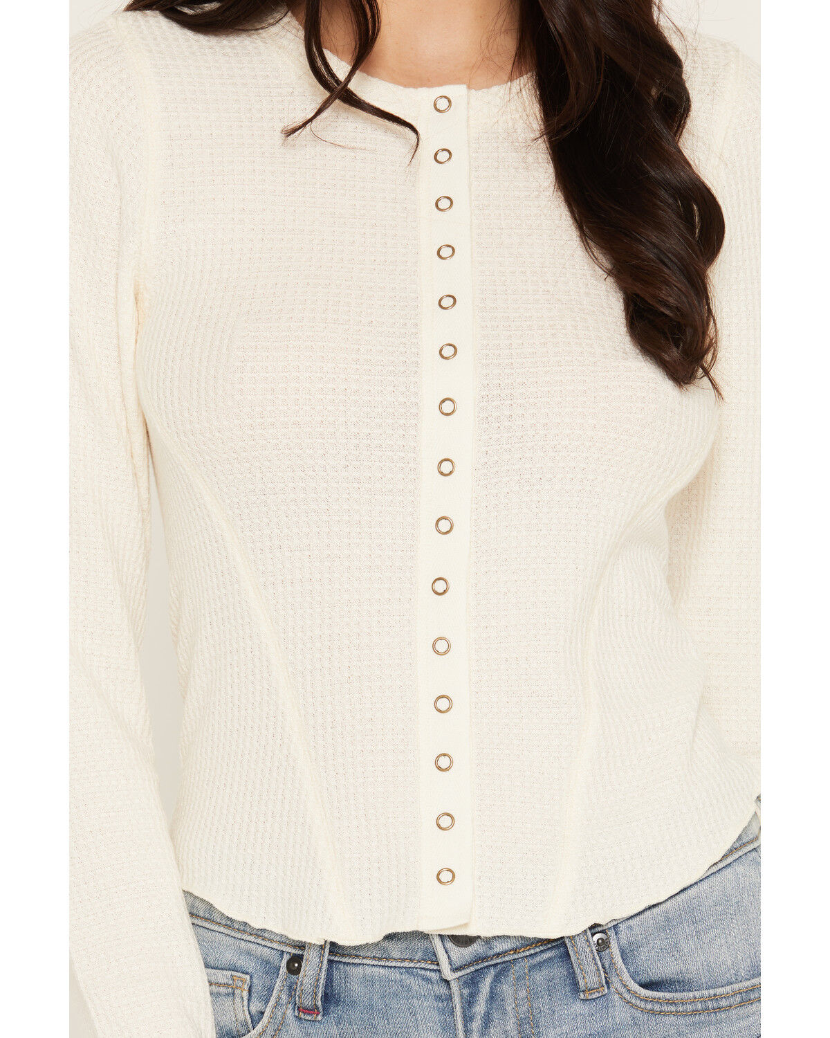 Image #3 - Idyllwind Women's Norwood Thermal Long Sleeve Top, Cream, hi-res