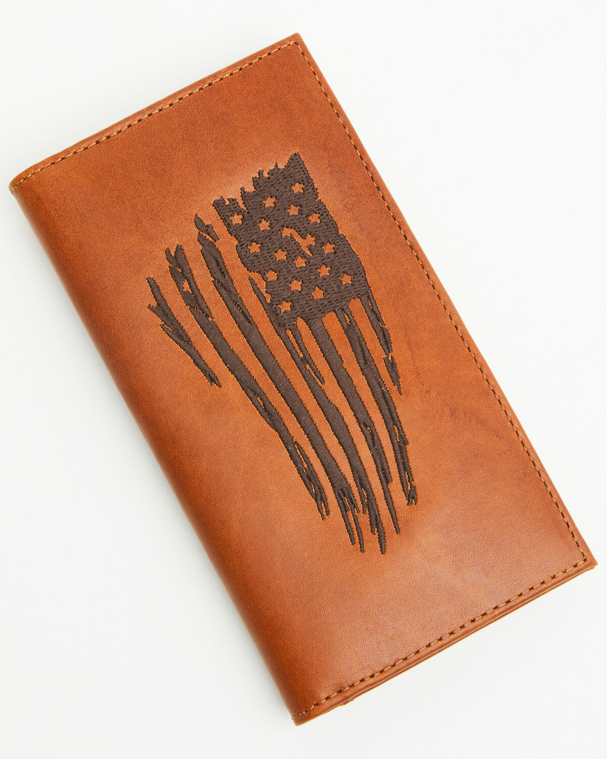 Image #1 - Cody James Men's Conway American Flag Rodeo Wallet, Brown, hi-res