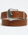 Image #1 - Justin Men's Bronco Basketweave Leather Belt, Tan, hi-res