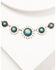 Image #2 - Shyanne Women's Silver Turquoise & White Concho Jewelry Set, Silver, hi-res