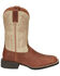 Image #2 - Justin Men's Canter Performance Western Boots - Broad Square Toe, Brown, hi-res