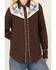 Image #2 - Stetson Women's Embroidered Yoke Long Sleeve Snap Western Shirt, Brown, hi-res