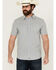 Image #1 - Cody James Men's Falling Diamond Striped Short Sleeve Button-Down Stretch Western Shirt, Light Blue, hi-res