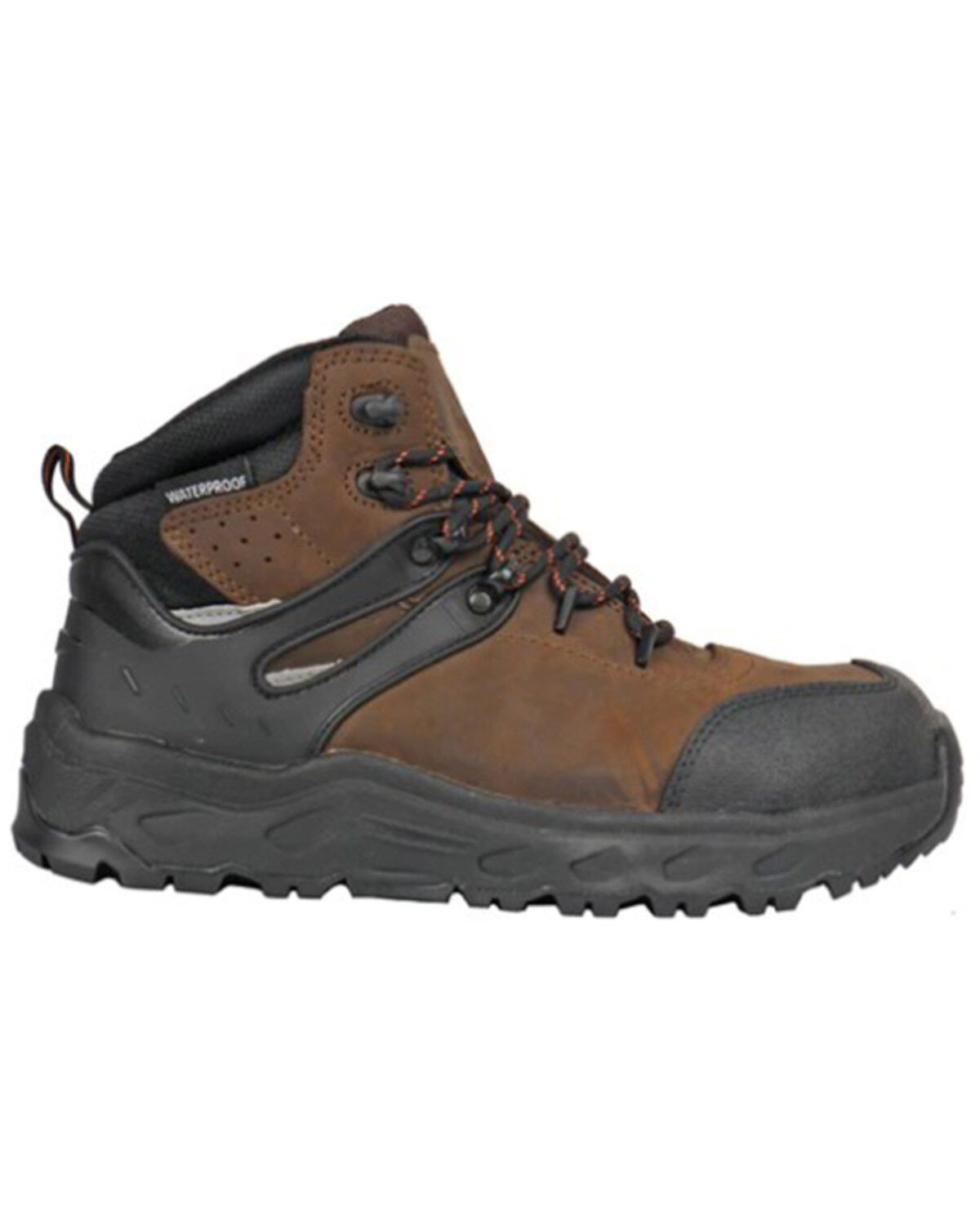 Image #2 - Hoss Men's Stomp 6" Lace-Up Work Boots - Aluminum Toe, Brown, hi-res