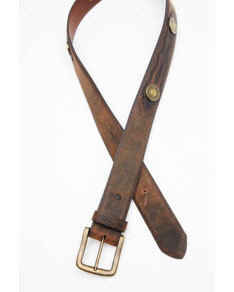 Image #2 - Cody James Men's 12 Gauge Ornament Belt, Brown, hi-res