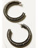 Image #2 - Wonderwest Women's Shimmer Hoop Earrings , Pewter, hi-res