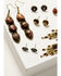 Image #3 - Shyanne Women's Desert Rose Antique Multi-Stone Earrings Set - 6 Piece , Silver, hi-res