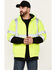 Image #1 - Hawx Men's High Vis Hooded Jacket - Big, Yellow, hi-res