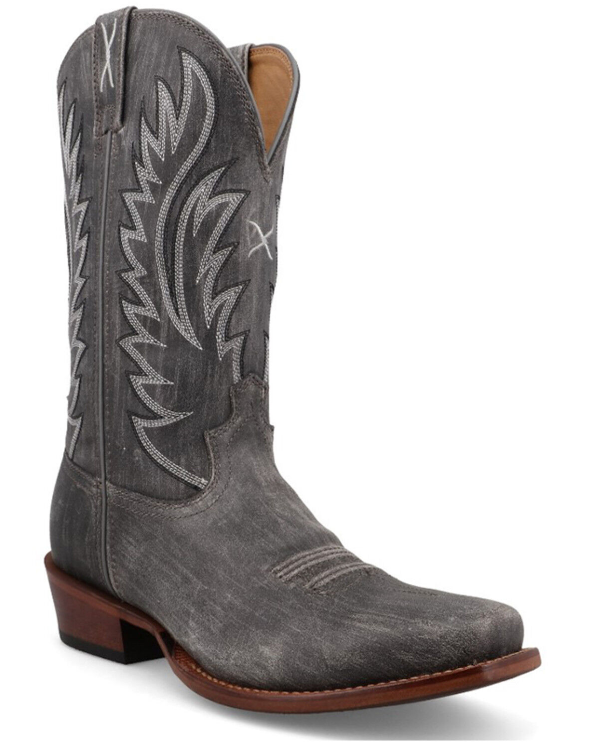 Twisted X Men's 12" Tech X&trade; Western Boots - Square Toe, Charcoal, hi-res