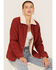 Image #1 - Wrangler Women's Sherpa Lined Corduroy Barn Jacket, Rust Copper, hi-res