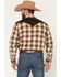 Image #4 - Cody James Men's Mad Plaid Print Corduroy Long Sleeve Snap Western Shirt, Tan, hi-res