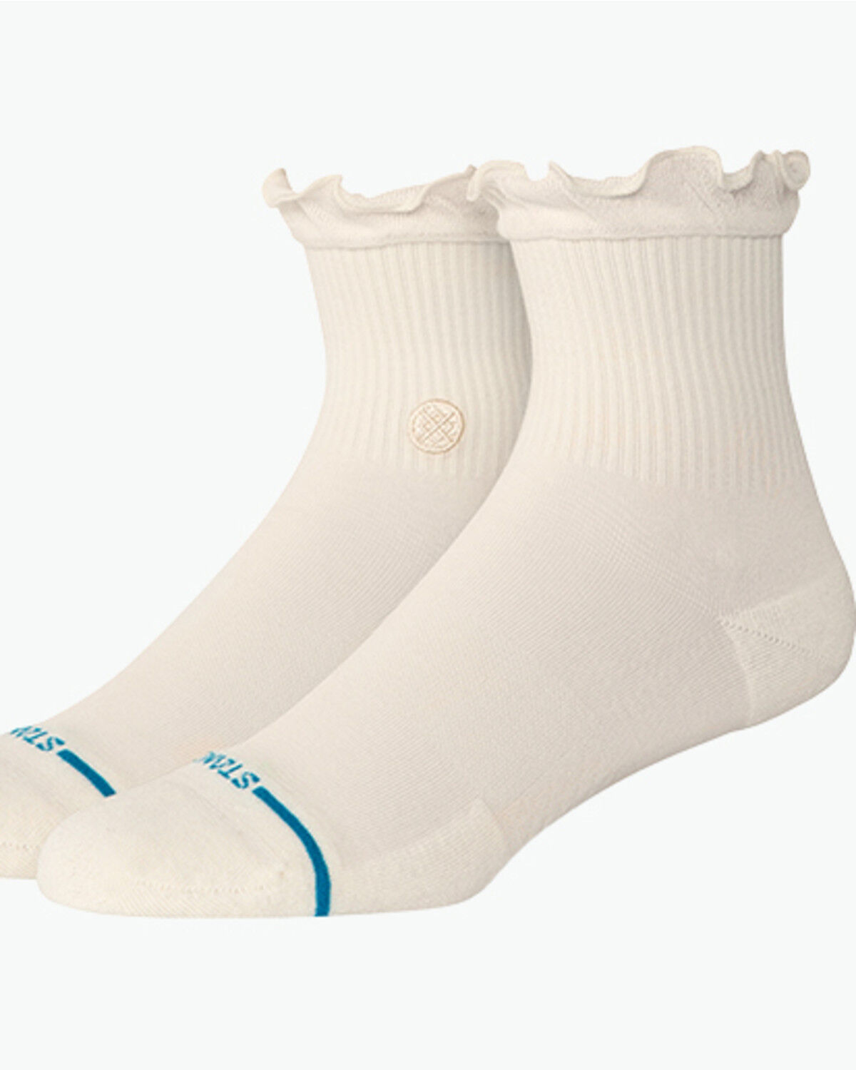 Image #1 - Stance Women's Ruffle Icon Quarter Socks, Ivory, hi-res