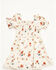 Image #3 - Shyanne Toddler Girls' Floral Print Short Sleeve Dress, Oatmeal, hi-res