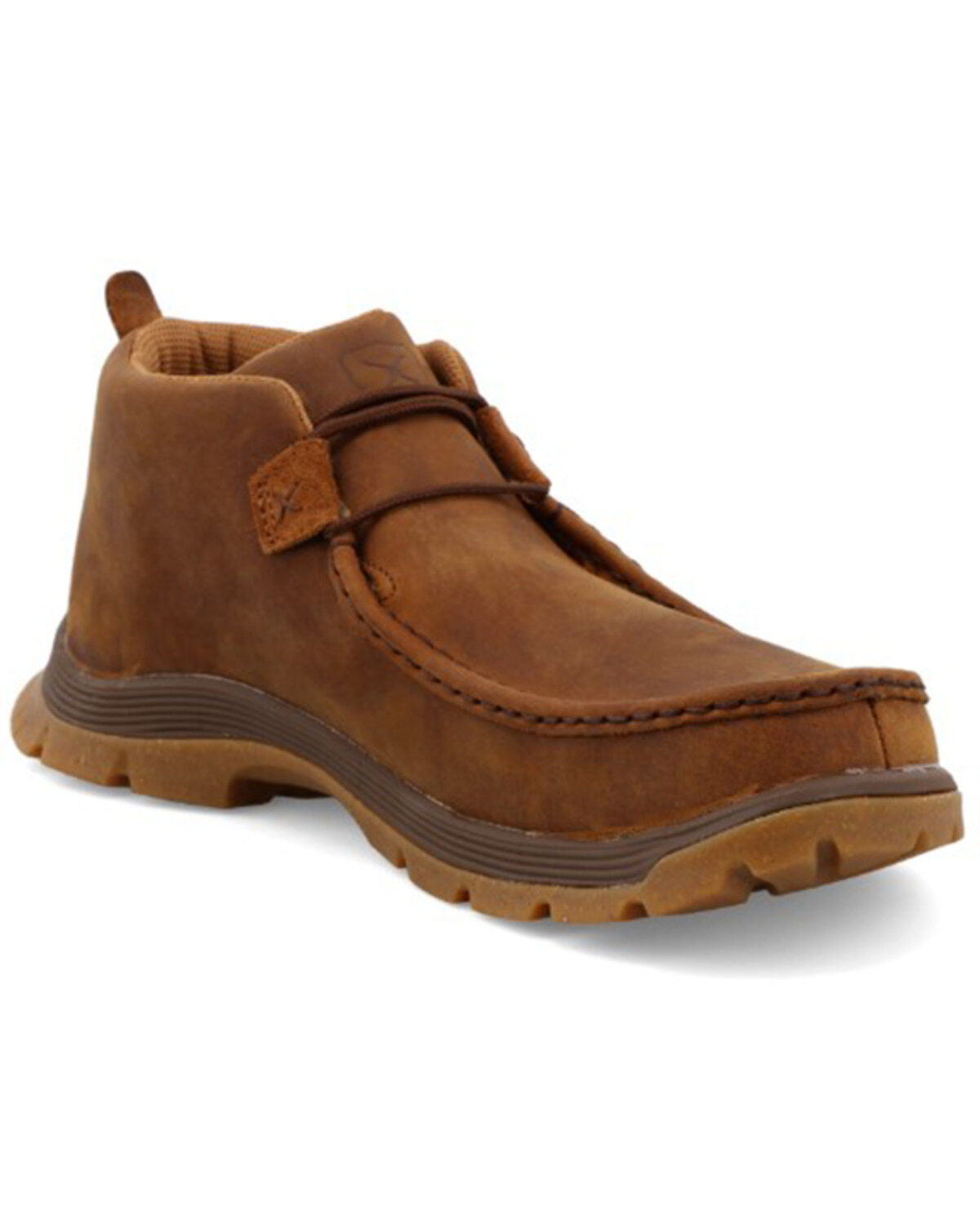 Image #1 - Twisted X Men's Chukka Oblique Toe Shoes - Moc Toe, Brown, hi-res