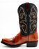 Image #3 - Dan Post Men's Eel Exotic Western Boots - Square Toe, Brown, hi-res