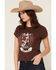 Image #2 - White Crow Women's Good Luck Short Sleeve Graphic Tee, Brown, hi-res