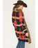 Image #4 - Panhandle Women's Southwestern Print Faux Fur Trim Cardigan, Black, hi-res