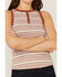 Image #3 - RANK 45&reg; Women's Southwestern Stripe Henley Tank Top, Rust Copper, hi-res