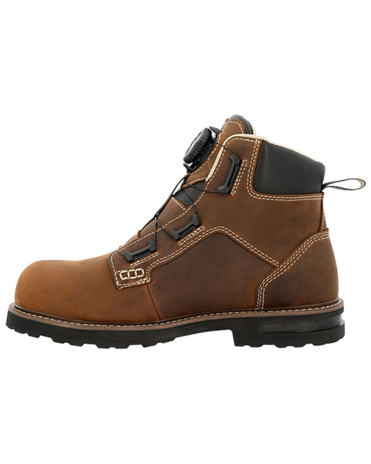 Image #3 - Rocky Men's 6" Grindstone XTR BOA&reg; Work Boots - Soft Toe, Russett, hi-res