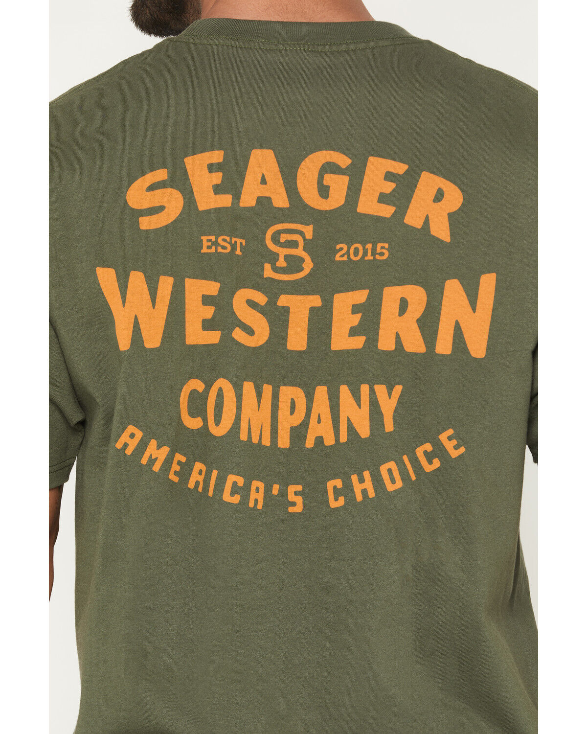 Image #4 - Seager Men's America's Choice Short Sleeve Graphic T-Shirt, Green, hi-res