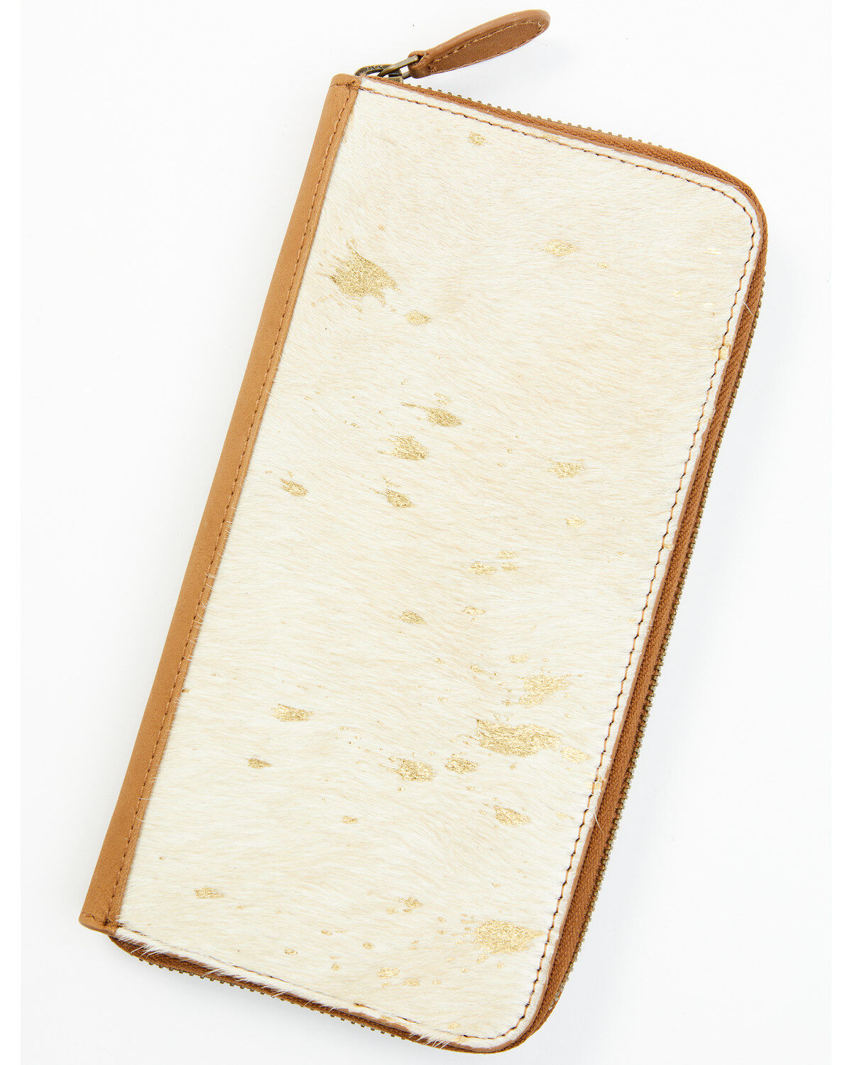 Image #1 - Shyanne Women's Gold Foil Hair-On Wallet, Gold, hi-res