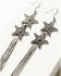 Image #2 - Idyllwind Women's Star Fringe Skyline Earrings , Silver, hi-res