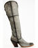 Image #2 - Dan Post Women's Corsette Over The Knee Fashion Western Boots - Snip Toe, Light Grey, hi-res