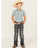 Image #1 - Rock & Roll Denim Boys' Dark Wash Rope Stitch Stretch Bootcut Jeans, Blue, hi-res