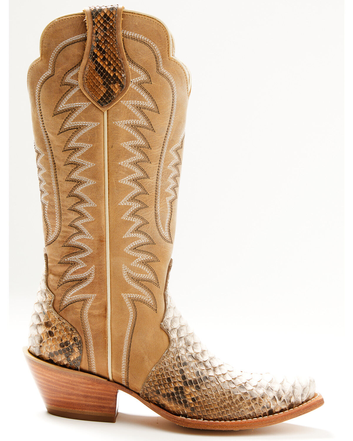 Image #2 - Shyanne Women's Exotic Python Tall Western Boots - Snip Toe, Tan, hi-res