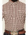 Image #3 - Ferrell Men's Tek Senior Southwestern Striped Print Short Sleeve Snap Performance Western Shirt, Brown, hi-res