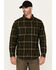 Image #1 - Lucky Brand Workwear Men's Hometown Plaid Print Long Sleeve Button-Down Flannel Shirt, Olive, hi-res