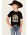 Image #1 - Rock & Roll Denim Boys' Reckless Rowdy Short Sleeve Graphic T-Shirt , Black, hi-res