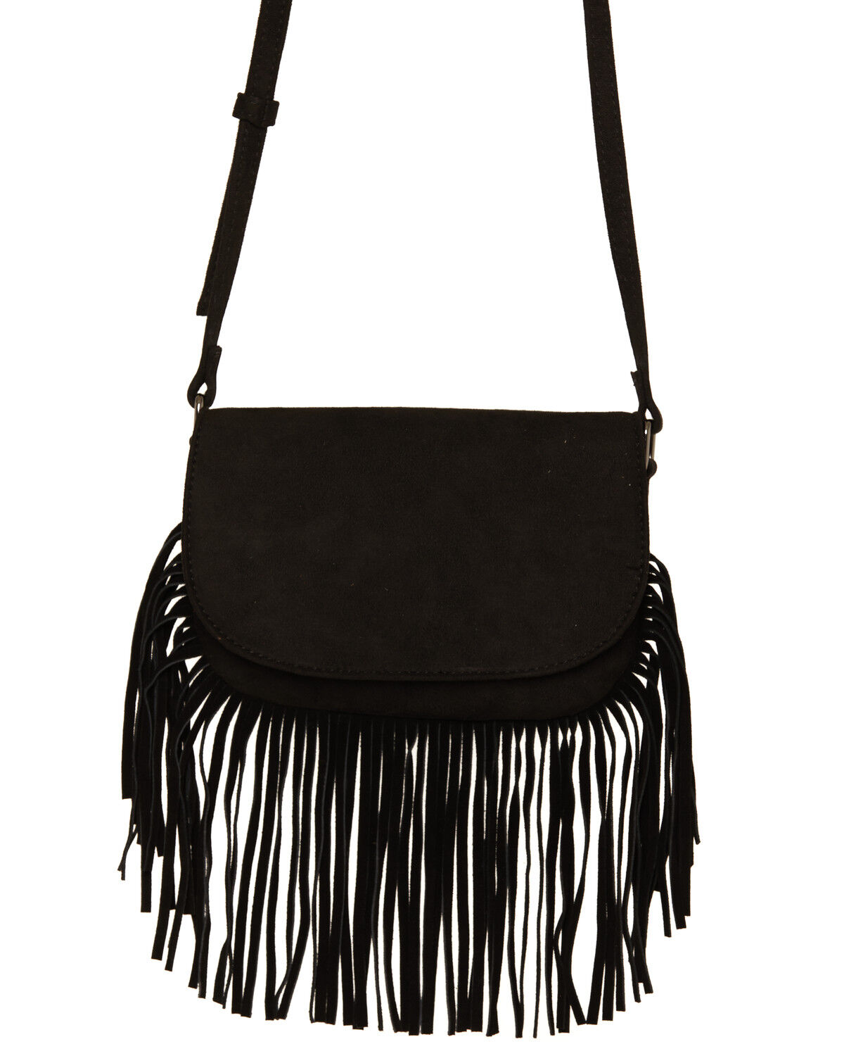 Image #2 - Shyanne Women's Henley Faux Suede Mini Crossbody Bag, Black, hi-res