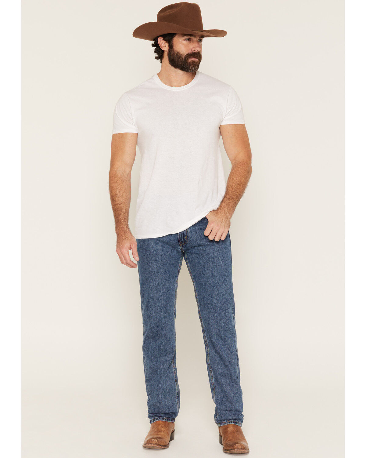 Levi's Men's 505 Prewashed Regular Straight Leg Denim Jeans, Stonewash, hi-res